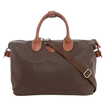 Jump Paris 'Upsala' Leather And Polysuede Duffle Bag